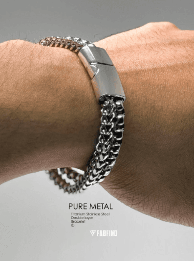 Double Layer Stainless Steel Bracelet