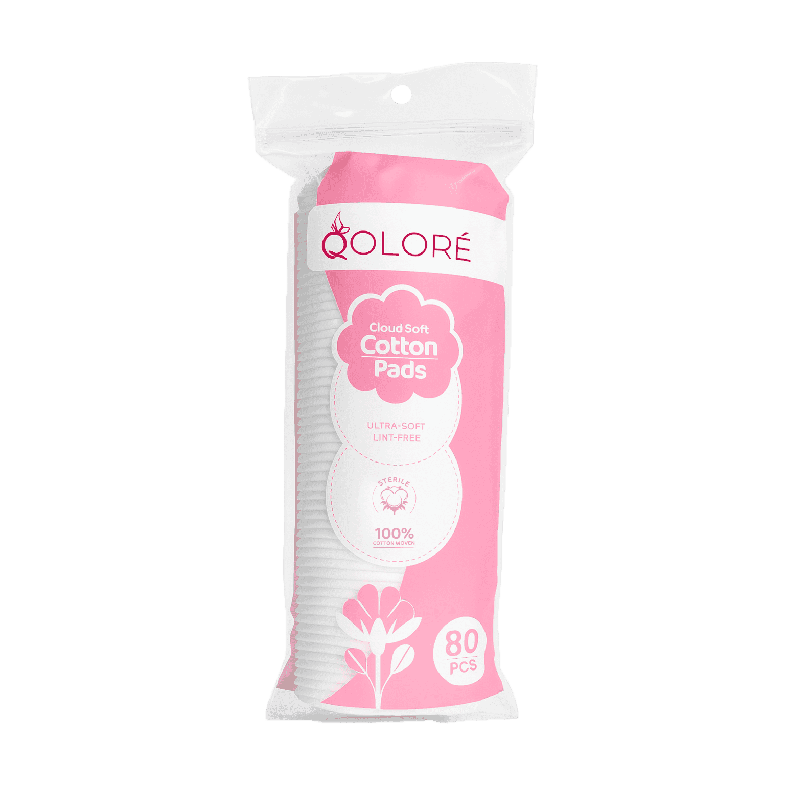 Qolore Cloud Soft Cotton Pads - 80pcs