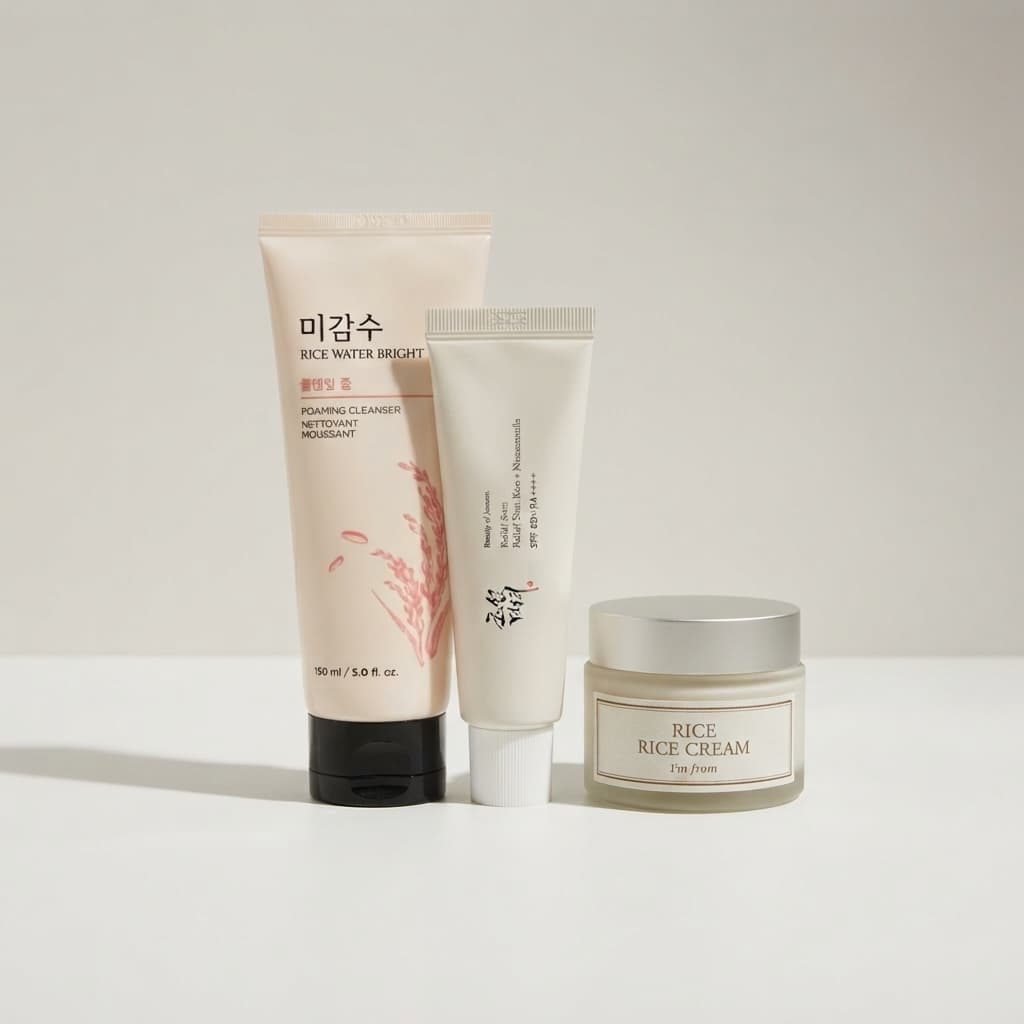 Rice Glow Winter Care – 3-Step Korean Skincare Combo