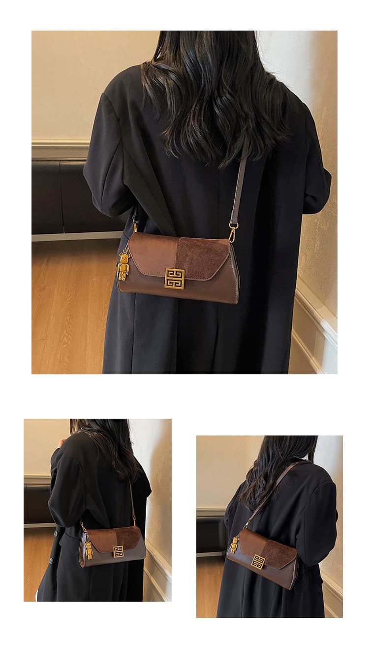 Elegant Square Bag - Warm Camel