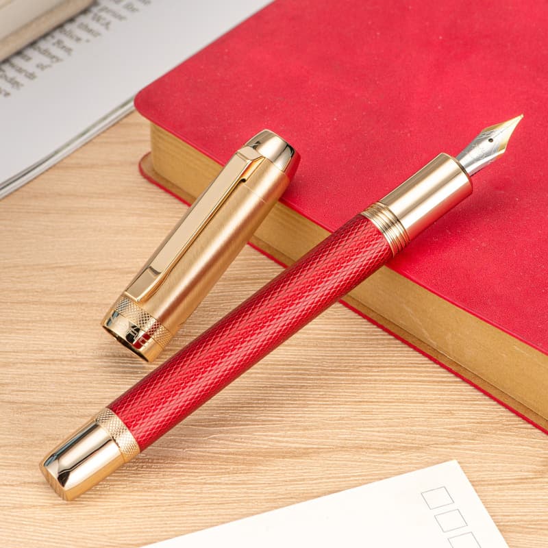 Jinhao 92 Golden Red Iridium Fountain Pen