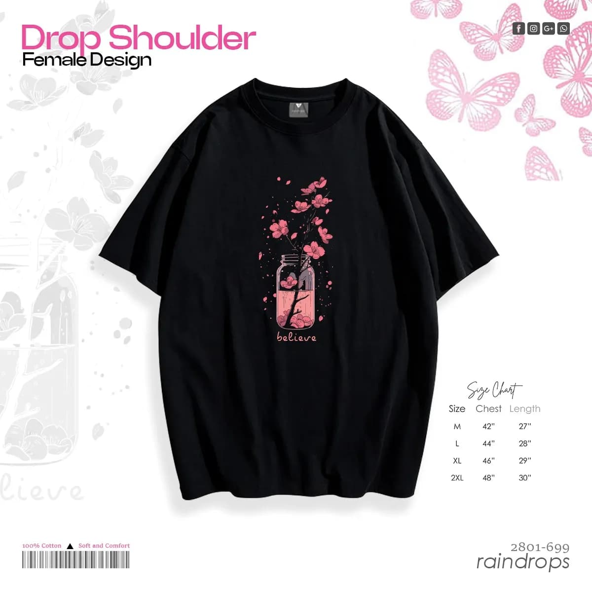 Drop Shoulder Graphic Belive Yourself