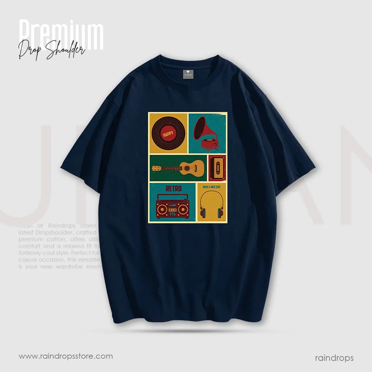 Drop Shoulder Graphic Retro