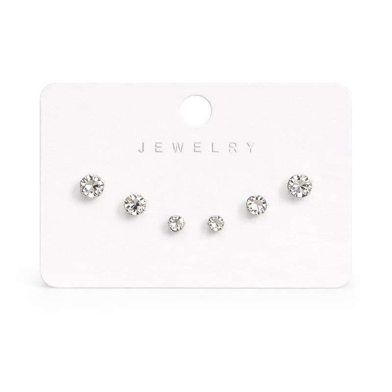 Copper Tiny Eartops Set (3 Pairs)