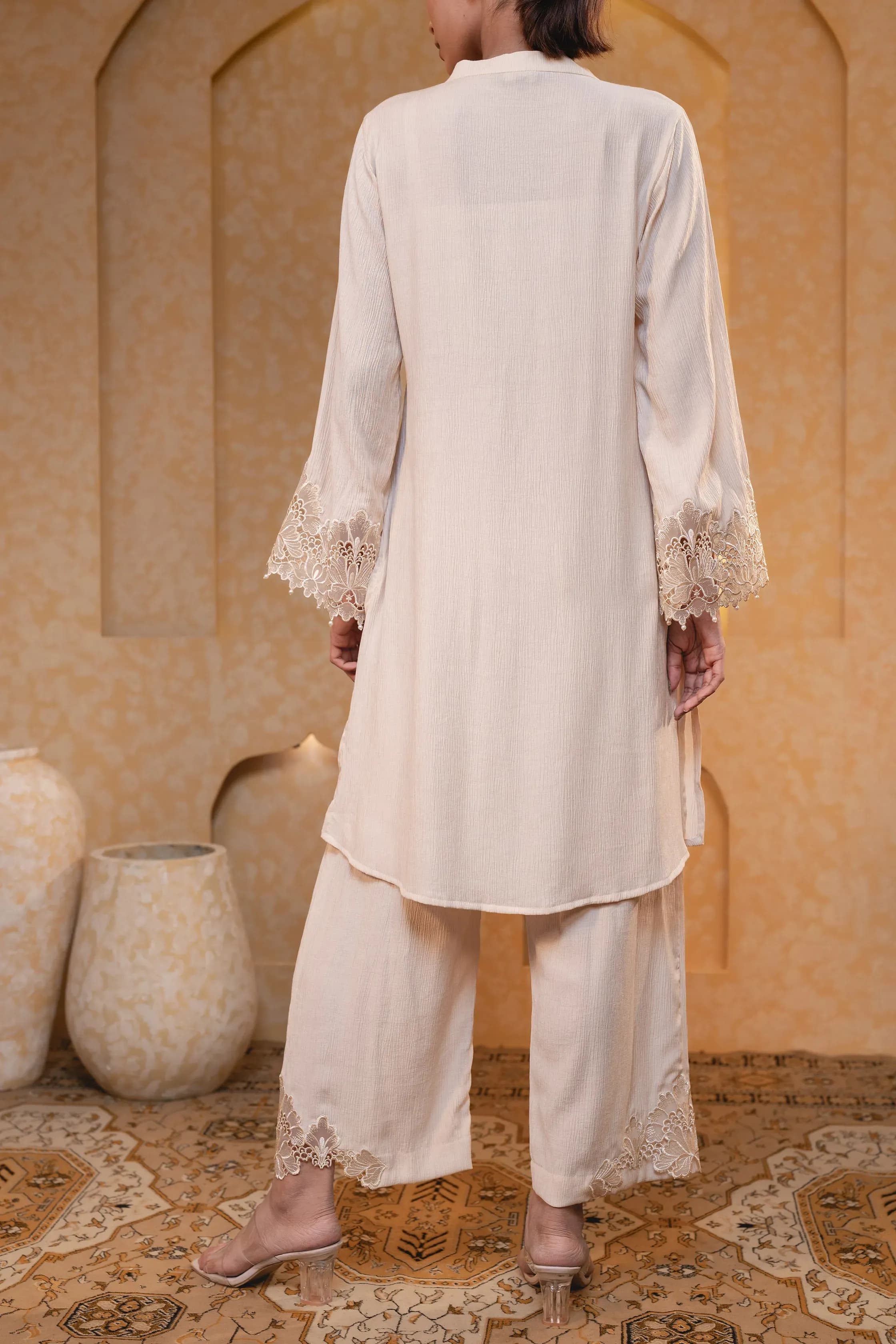 Ivory Noor Embellished Co-Ord Set - Image 3