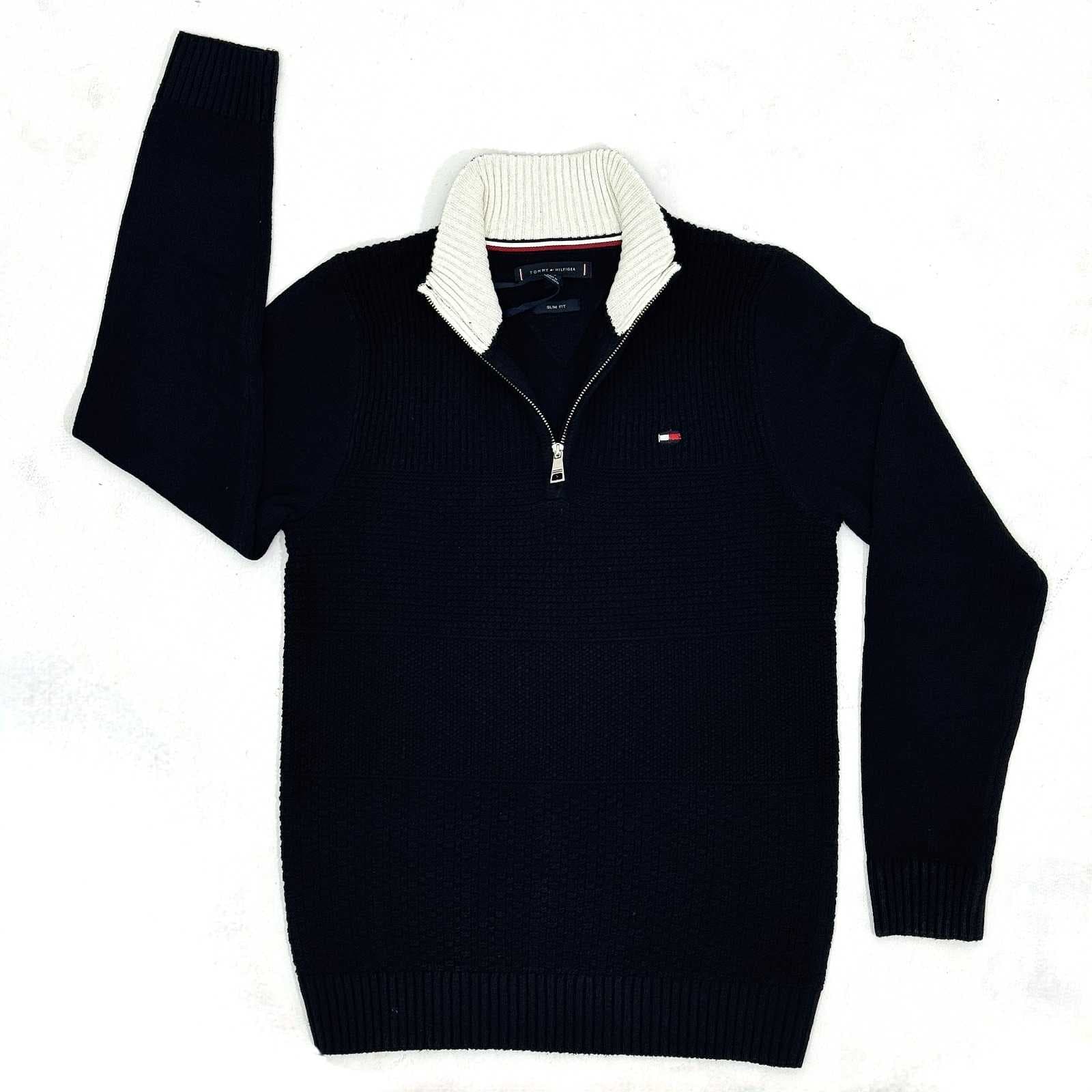 TH Half Zipper Sweater- Black