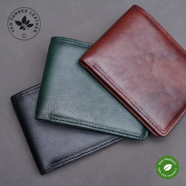 Zays Handcrafted Premium Leather Bifold Short Wallet