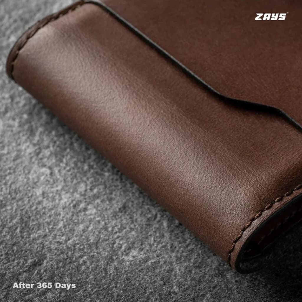 Zays Handcrafted Premium Leather Bifold Short Wallet - Image 3