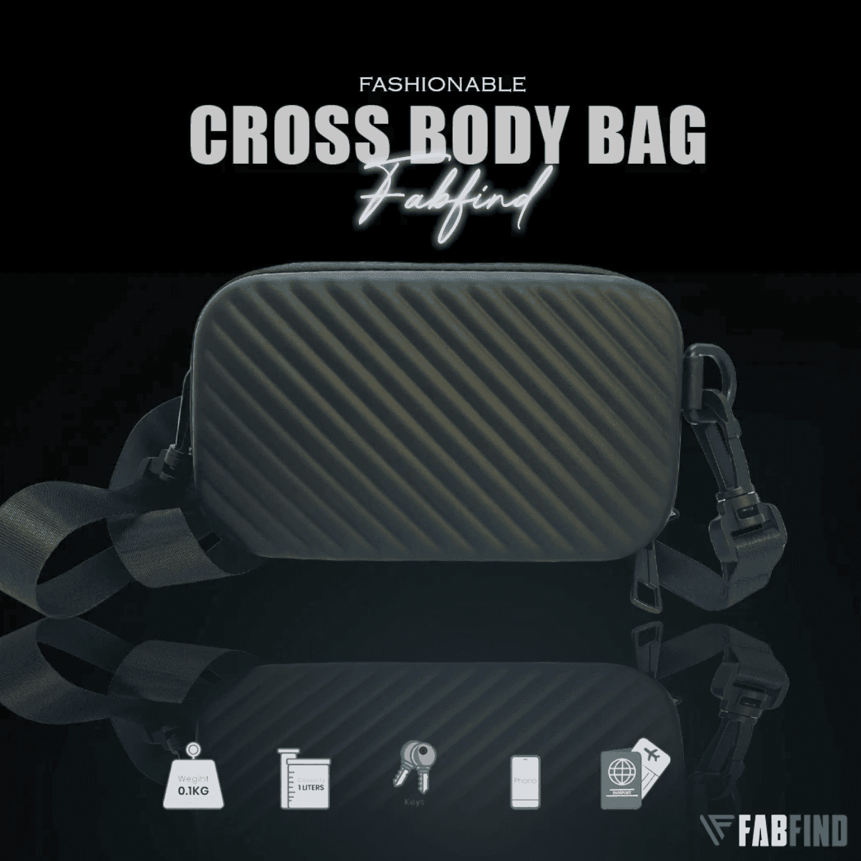 Fashionable small mini square hard shell bag