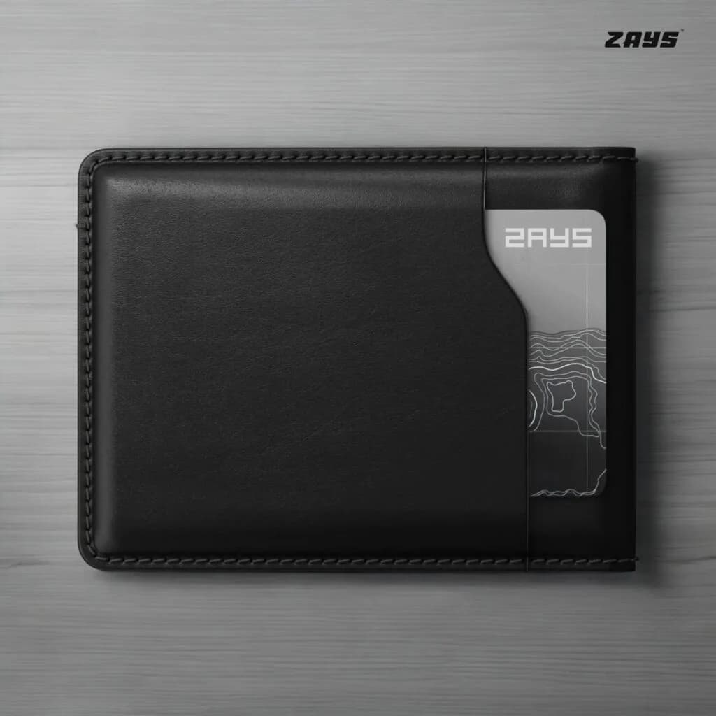 Zays Handcrafted Premium Leather Bifold Short Wallet - Image 2