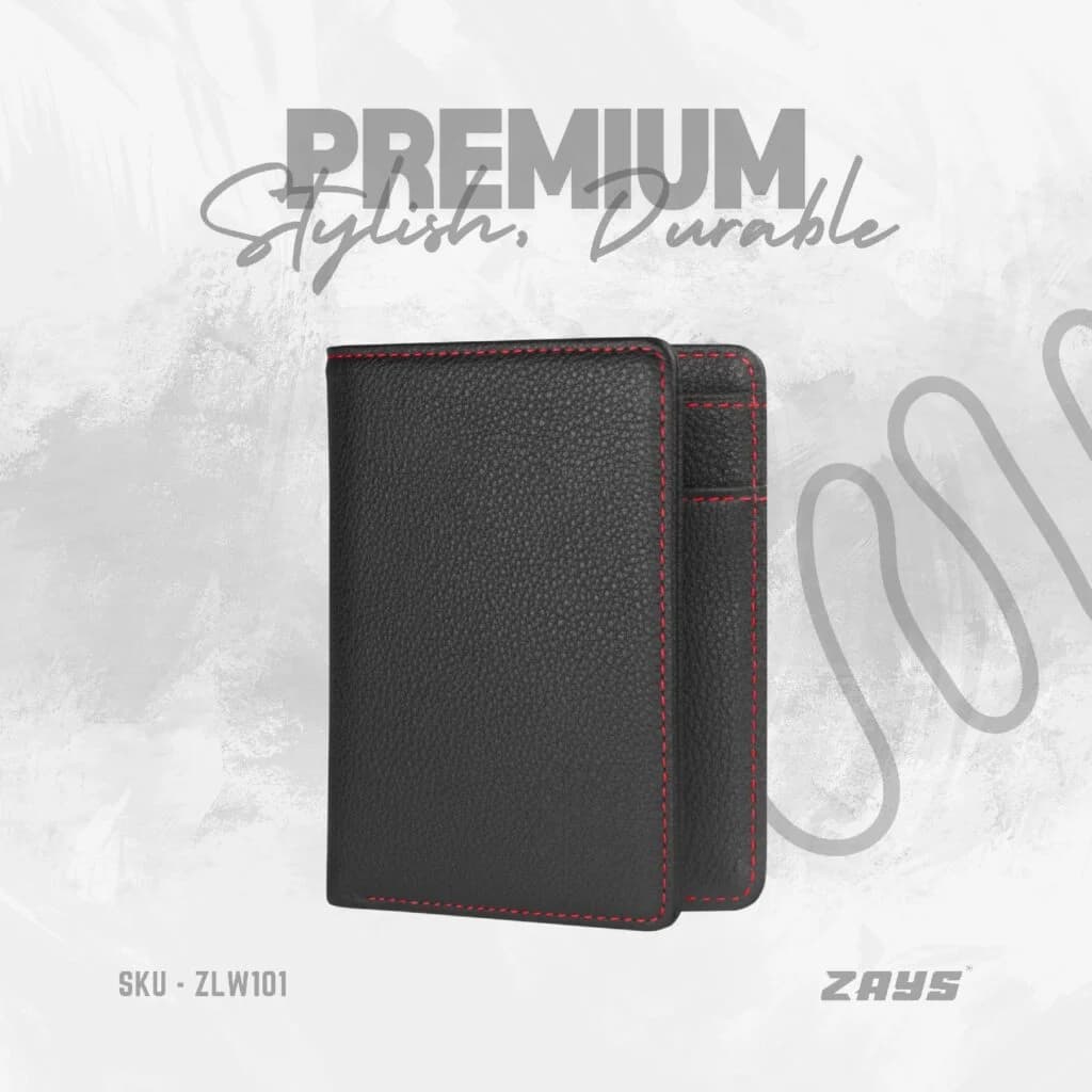 Zays Handcrafted Premium Leather Bifold Short Wallet