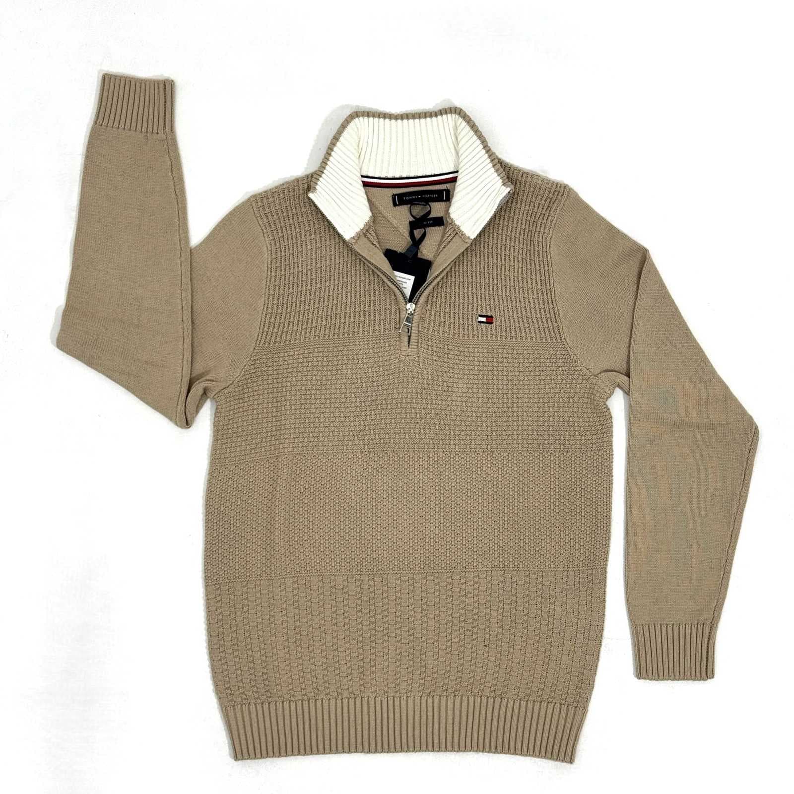 TH Half Zipper Sweater- Beige